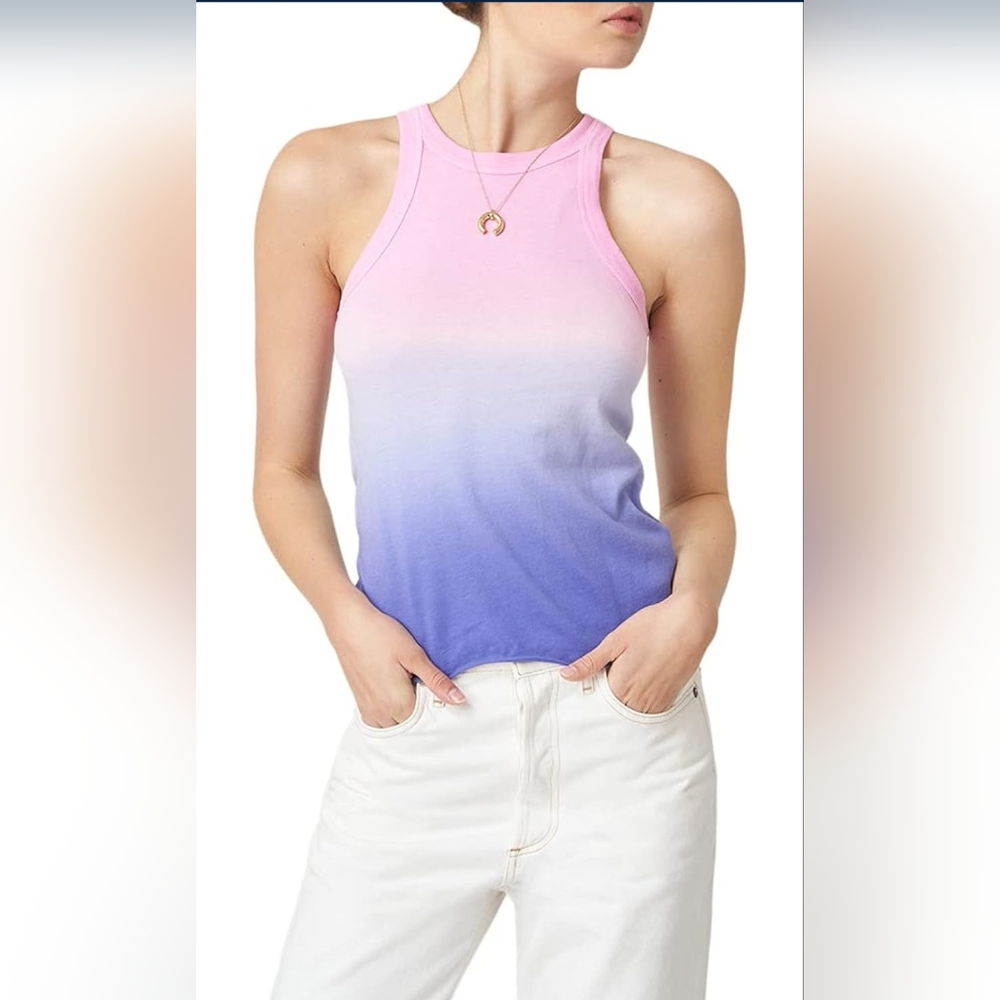 Wsly Rivington Weekend Tank Helio / Blue    Pink and Purple Women's Tank Top L